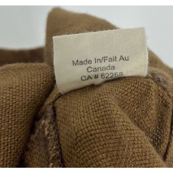 Beaton Linen Overalls Size XS Womens Brown Slip On Pocket Pants Canada Lagenlook - Picture 11 of 11